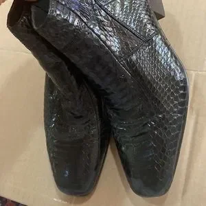 Giorgio Brutini private collection snake skin men short zip up boots ? 8 black Giorgio Brutini | Shoes | Giorgio Brutini Private Collection  main image 4